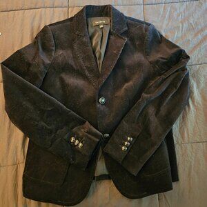 TALBOTS Black faux velvet blazer